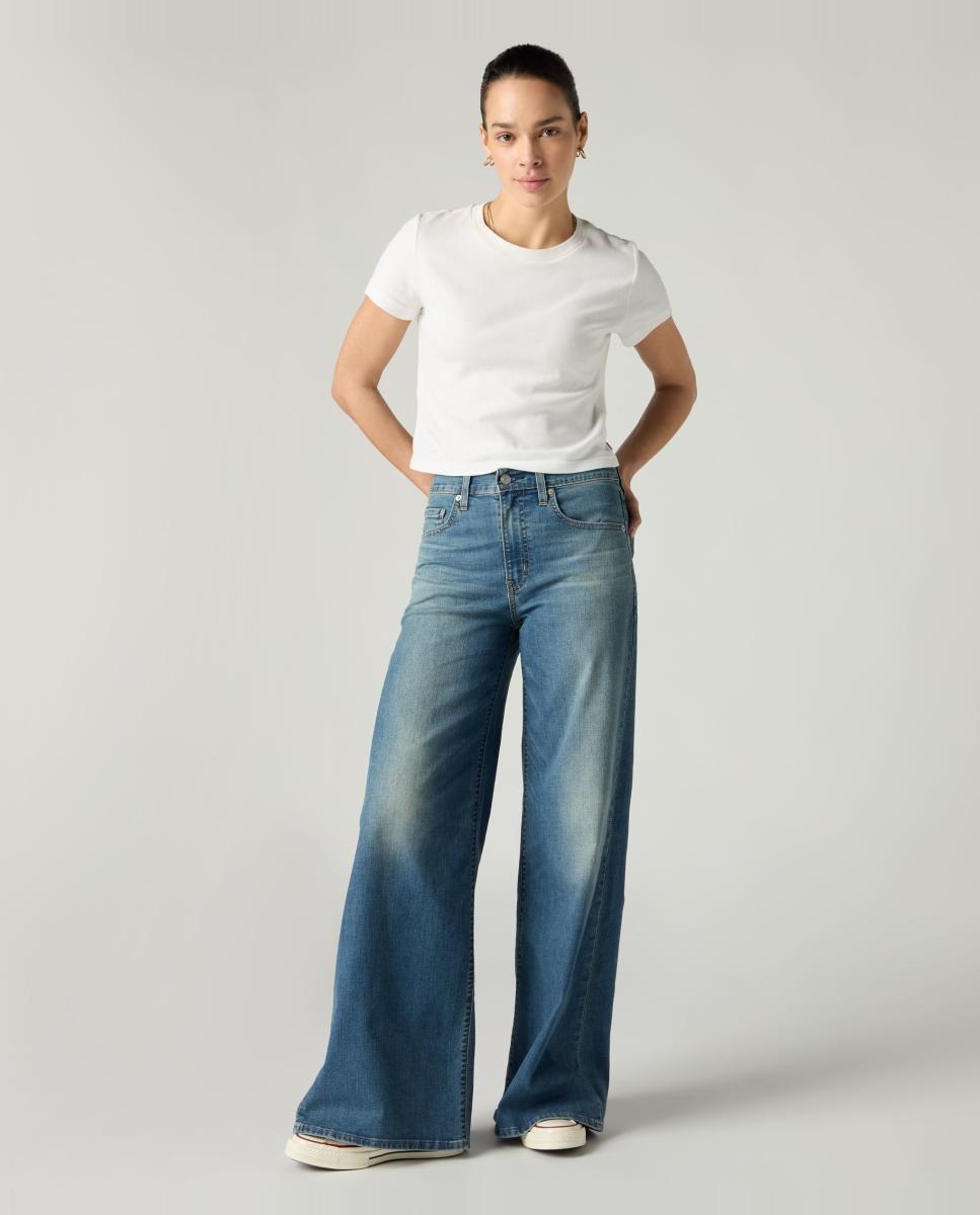 Jeans Straight 728? High Rise Wide Leg Azul-4