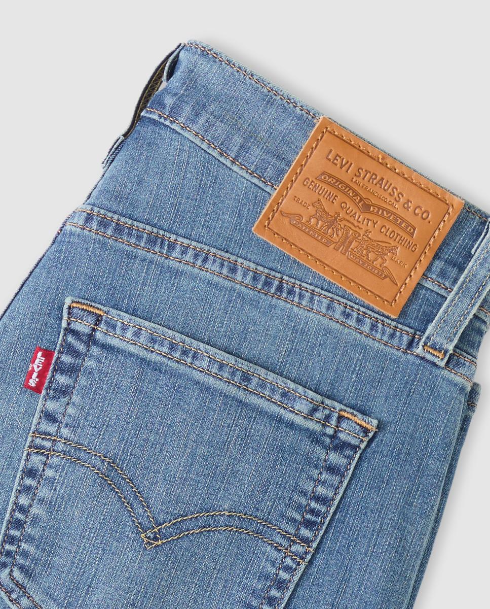 Jeans Straight 728? High Rise Wide Leg Azul-7
