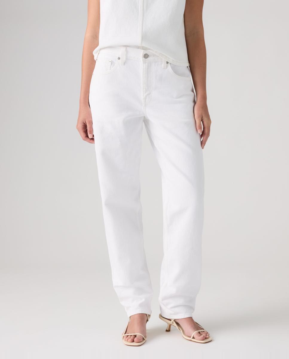 Imagen 3 de Vaquero recto Loose Taper de mujer tiro medio - Levi's - Blanco Blanco