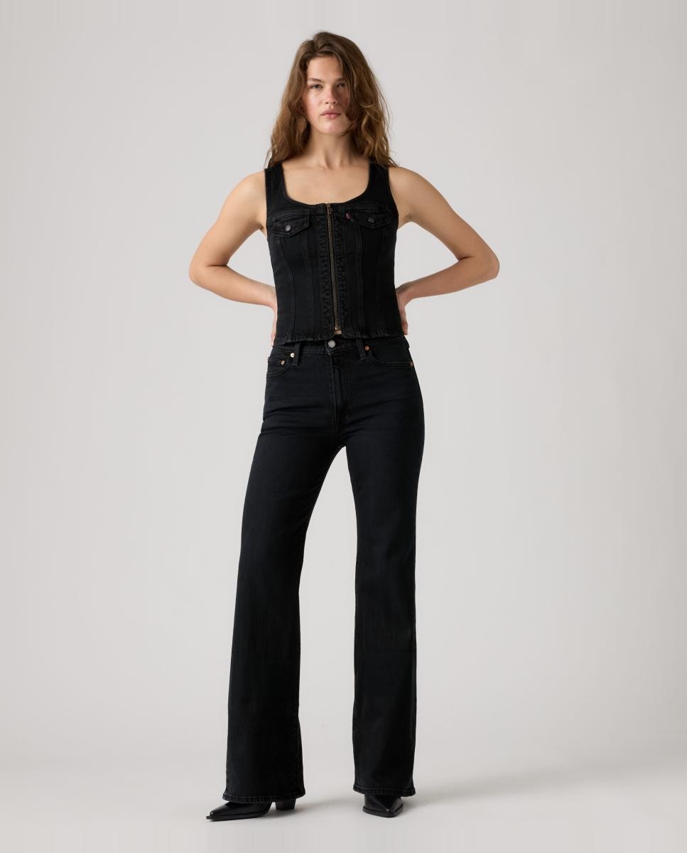Imagem 0 de Jeans à Boca de Sino Ribcage? Flare com Cintura Subida