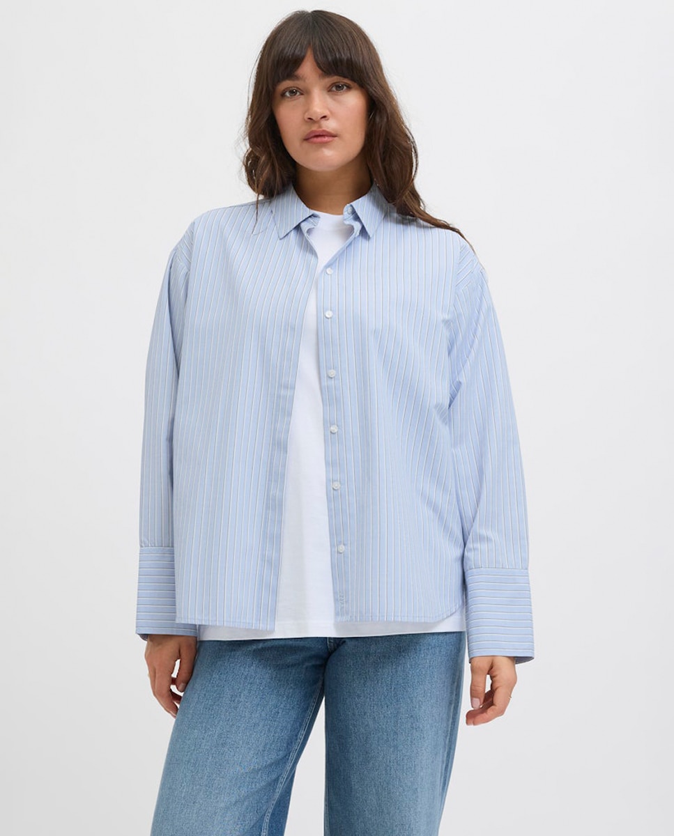 Camisa de Popelina Azul-1