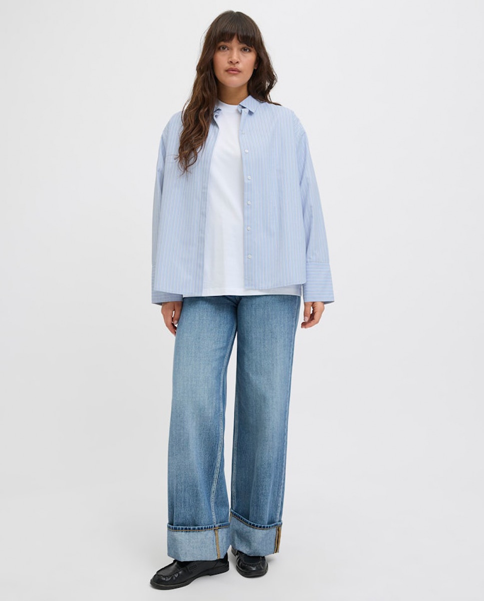 Camisa de Popelina Azul-2