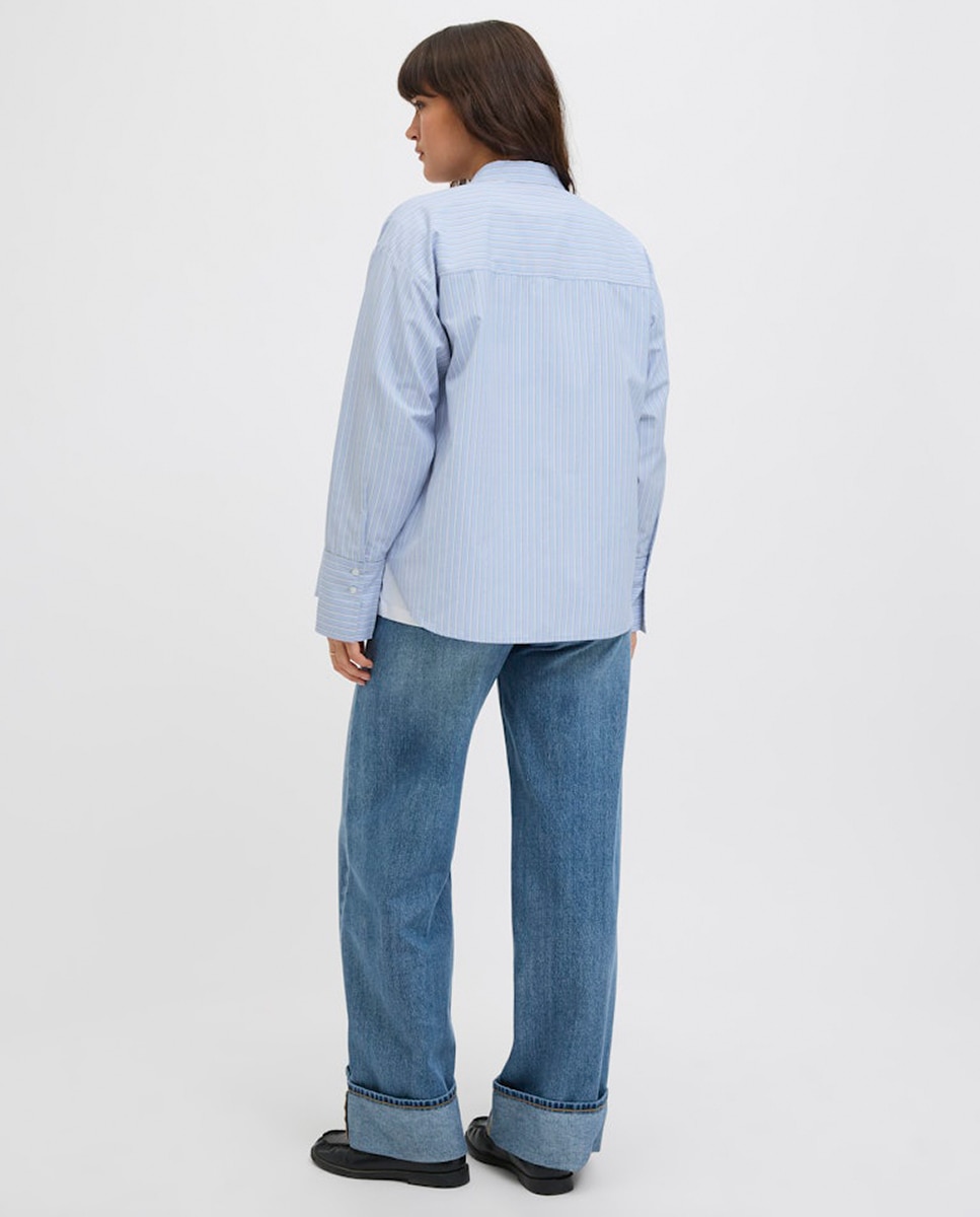 Camisa de Popelina Azul-3