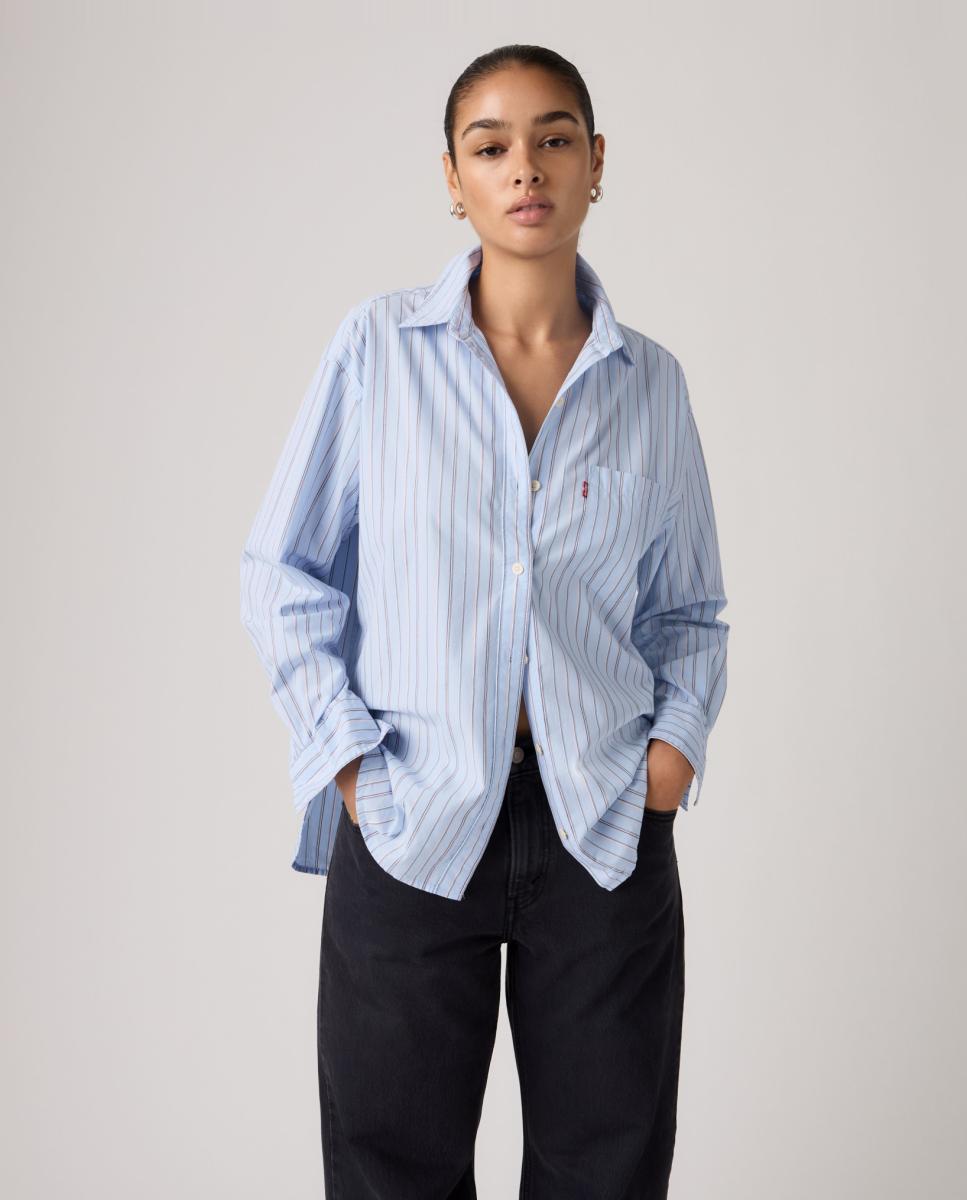 Camisa de mulher com manga comprida Multicolor-1