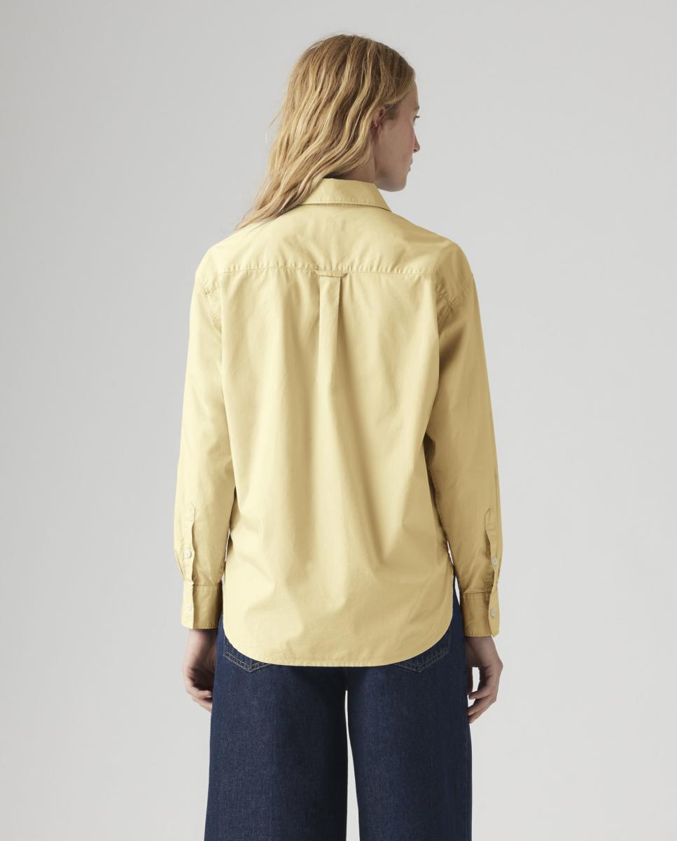 Camisa de mulher com manga comprida Amarelo-2