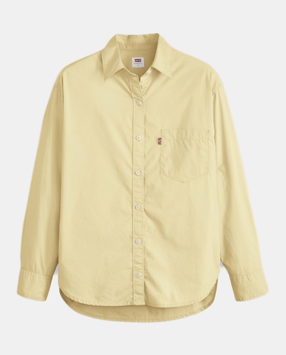 Camisa de mulher com manga comprida Amarelo-5