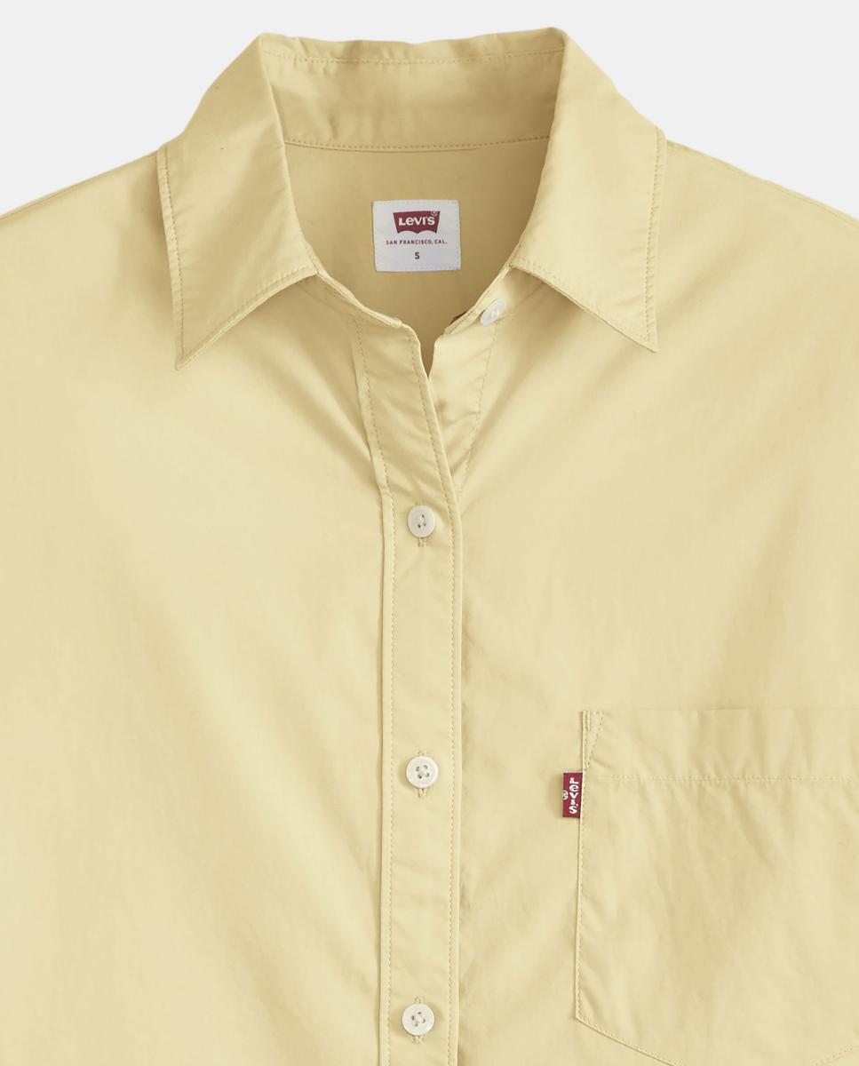 Camisa de mulher com manga comprida Amarelo-6