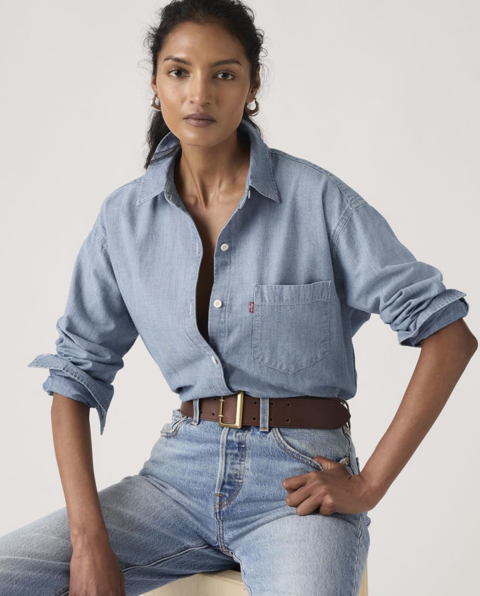 Camisa de mujer de manga larga - Levi's - Azul Azul-4