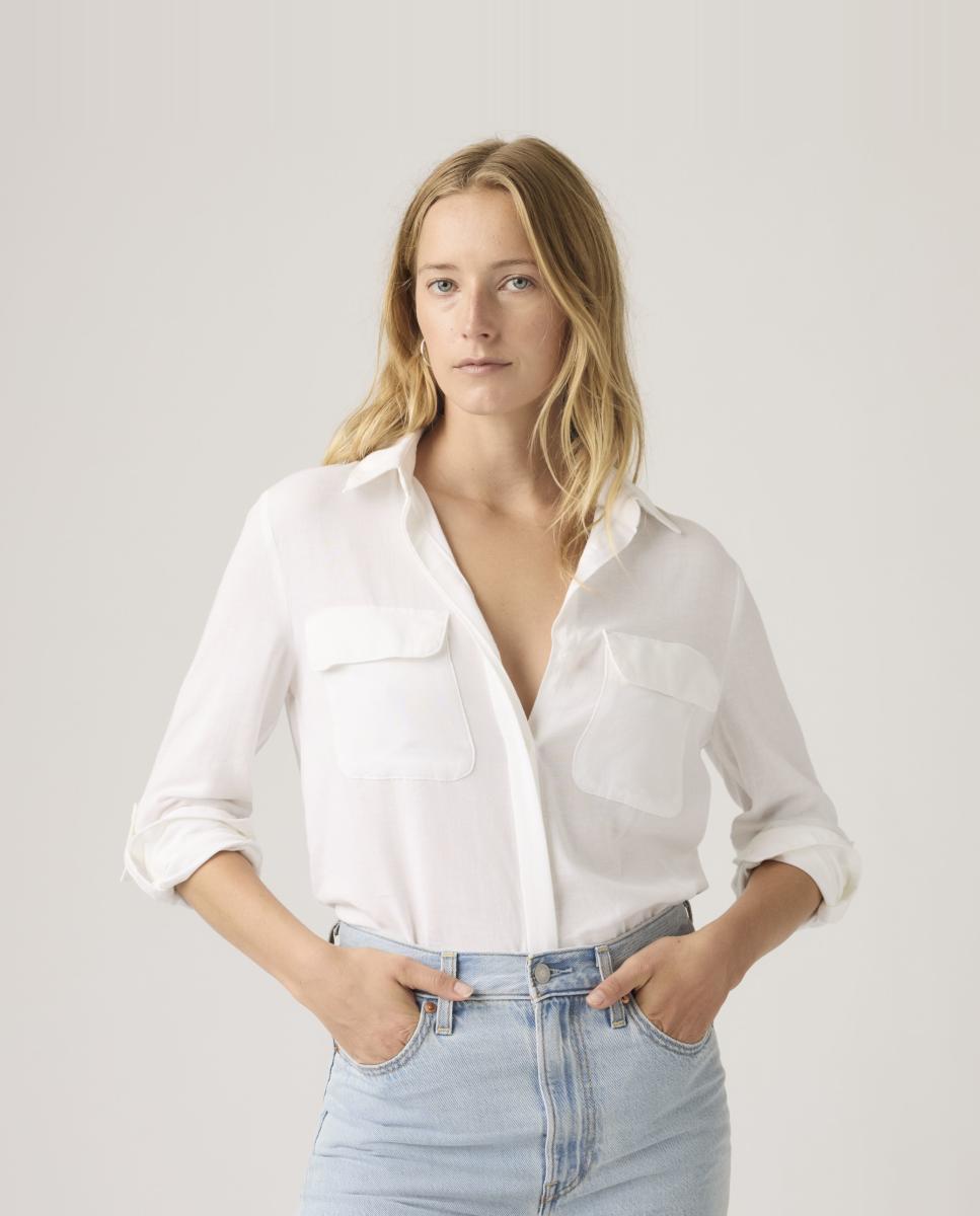 Camisa de mujer de manga larga - Levi's - Blanco Blanco-4