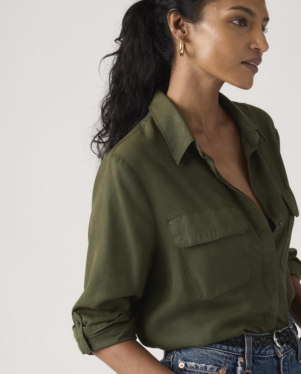Camisa de mujer de manga larga - Levi's - Verde Verde-3