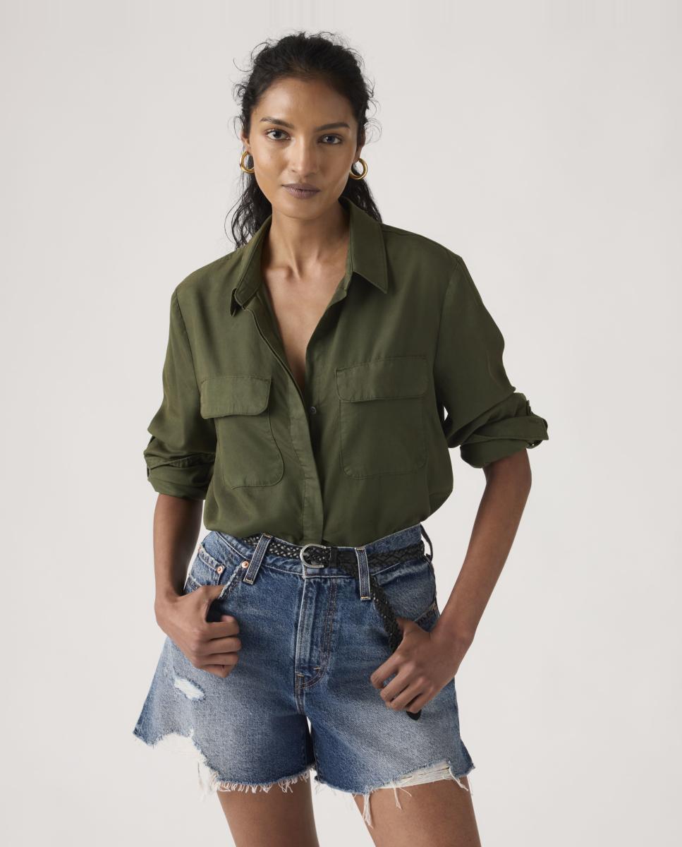Camisa de mujer de manga larga - Levi's - Verde Verde-4