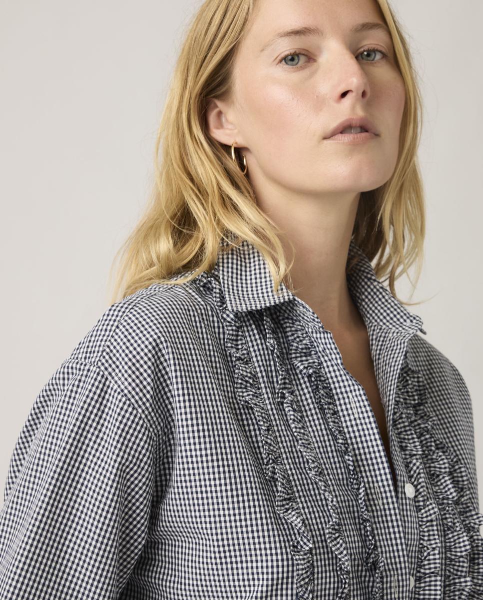 Camisa de mulher com manga comprida Multicolor-3