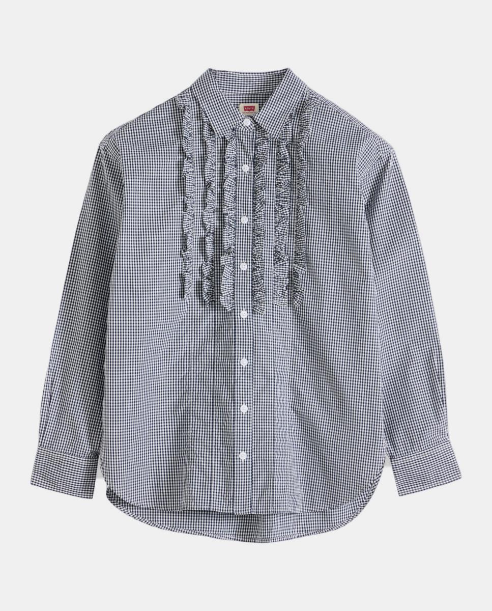 Camisa de mulher com manga comprida Multicolor-5