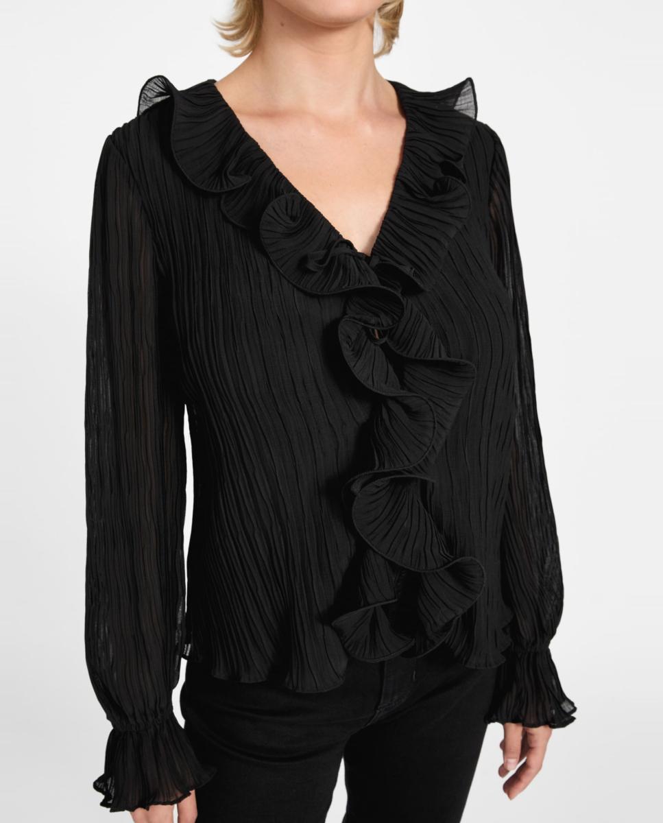 Blusa de Manga Comprida Preto-2
