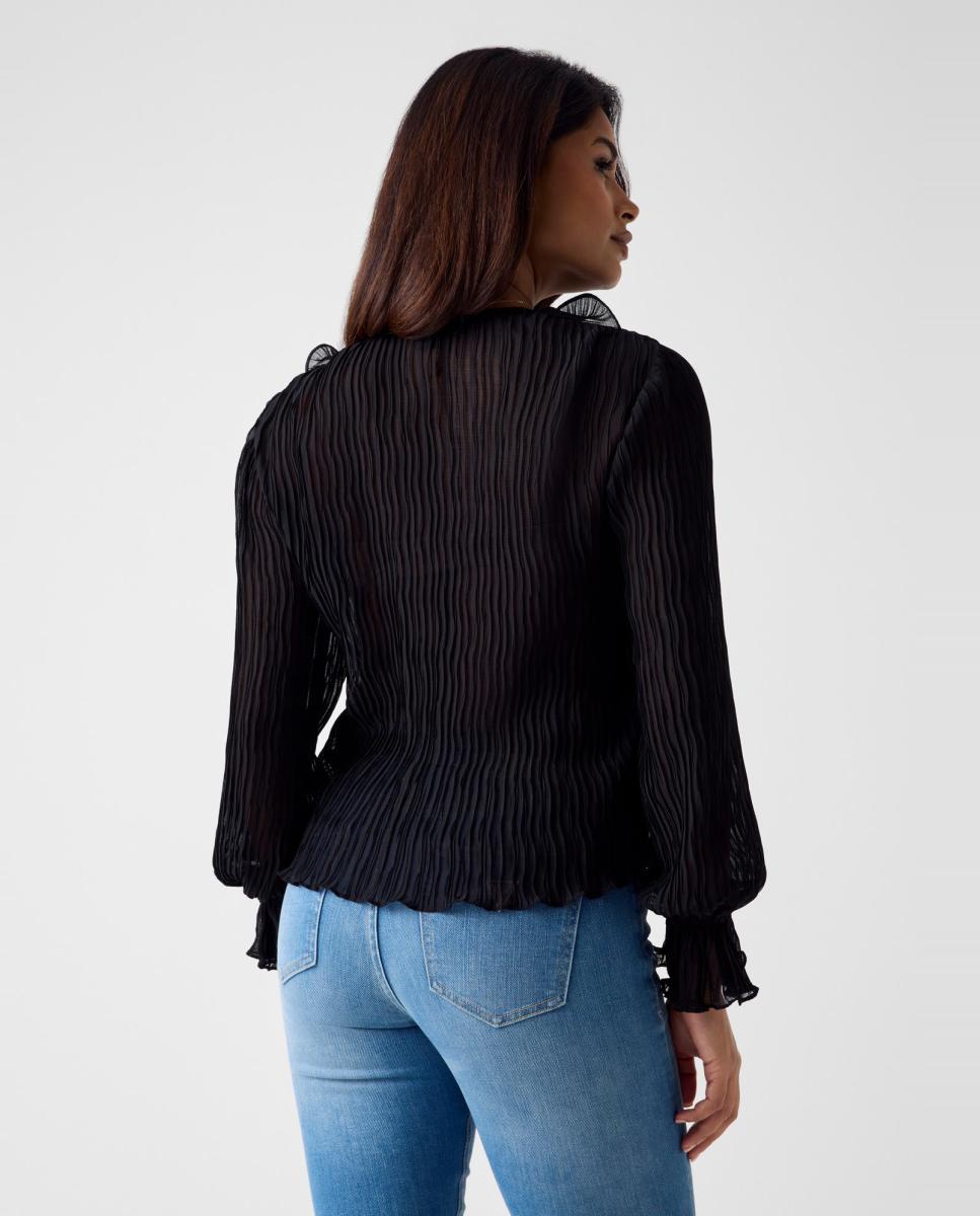 Blusa de Manga Comprida Preto-3