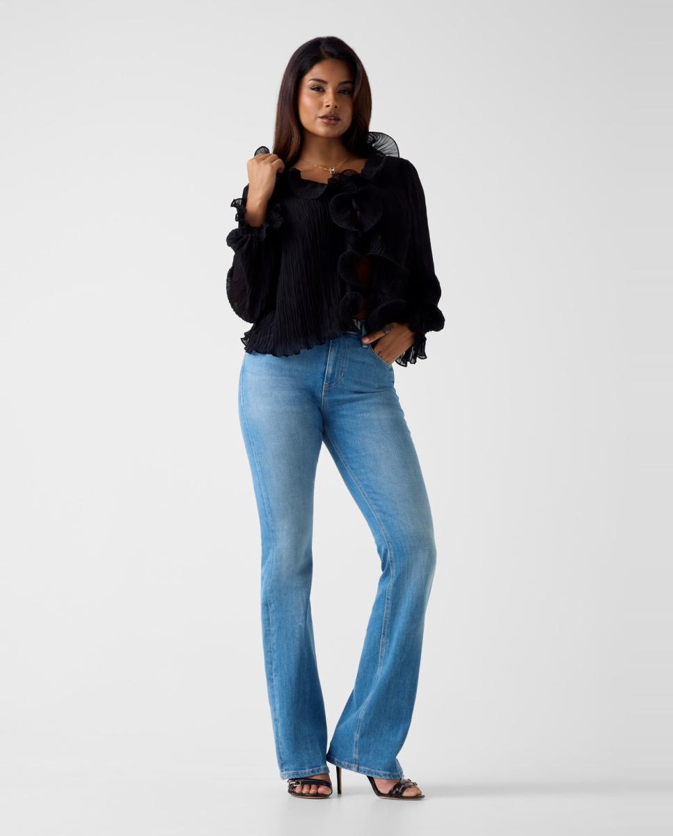 Blusa de Manga Comprida Preto-6