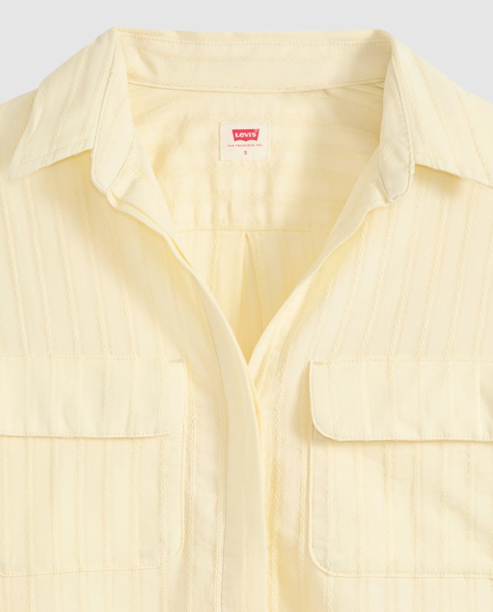 Camisa de mulher com manga comprida Amarelo-6