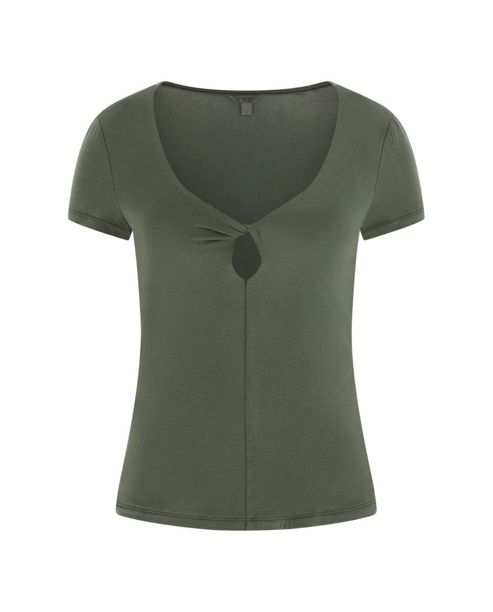 Camiseta de manga corta de mujer - Guess - Verde militar Verde militar-4