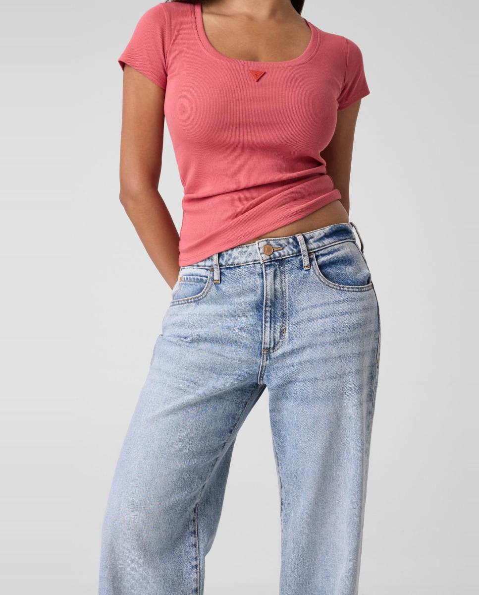 Camiseta de manga corta de mujer - Guess - Rojo Rojo-3
