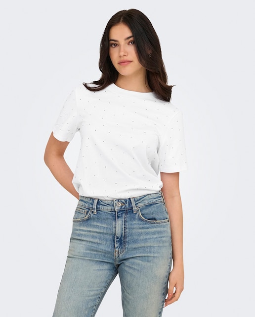 Imagen 0 de Camiseta de mujer con tachuelas decorativas