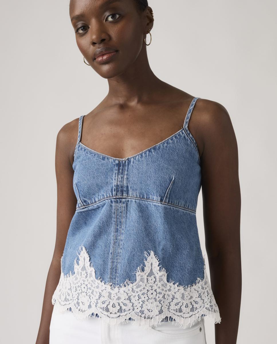 Top com alças Azul-3