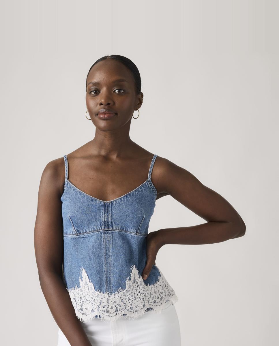 Top com alças Azul-4