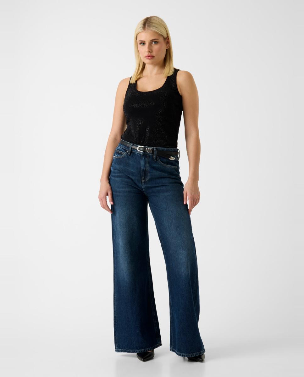T-shirt sem Mangas Preto-5