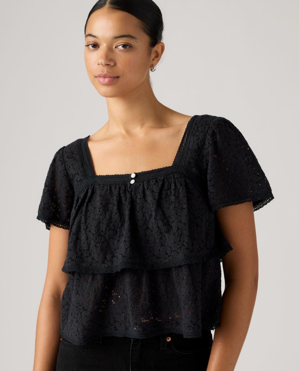 Imagen 4 de Blusa de mujer de manga corta - Levi's - Negro Negro