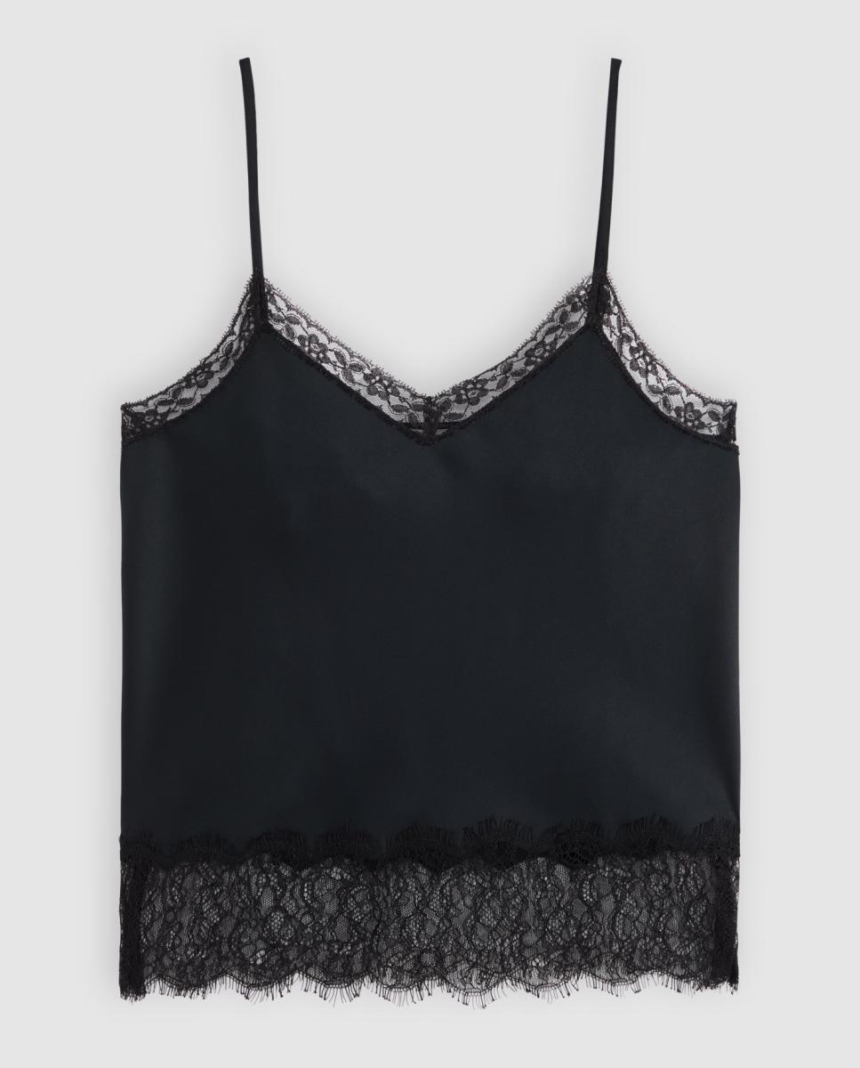 Top de mujer de tirantes con encajes - Levi's - Negro Negro-6