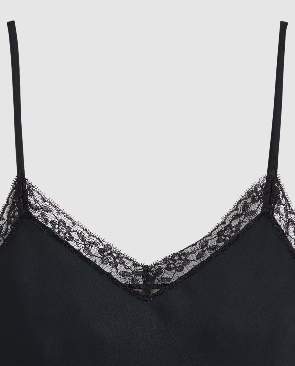 Top de mujer de tirantes con encajes - Levi's - Negro Negro-7