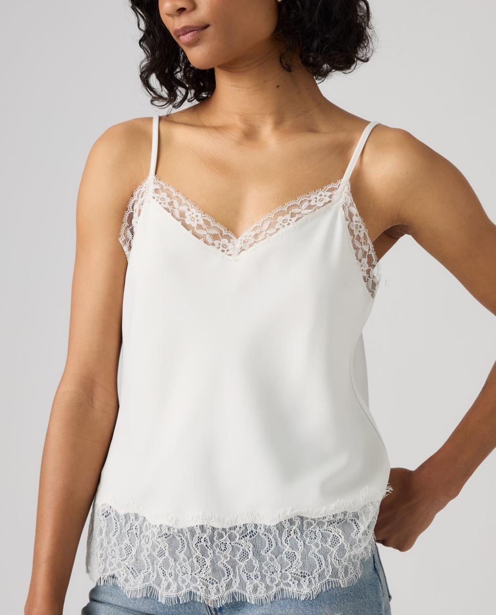 Top de mujer de tirantes con encajes - Levi's - Crema Crema-3