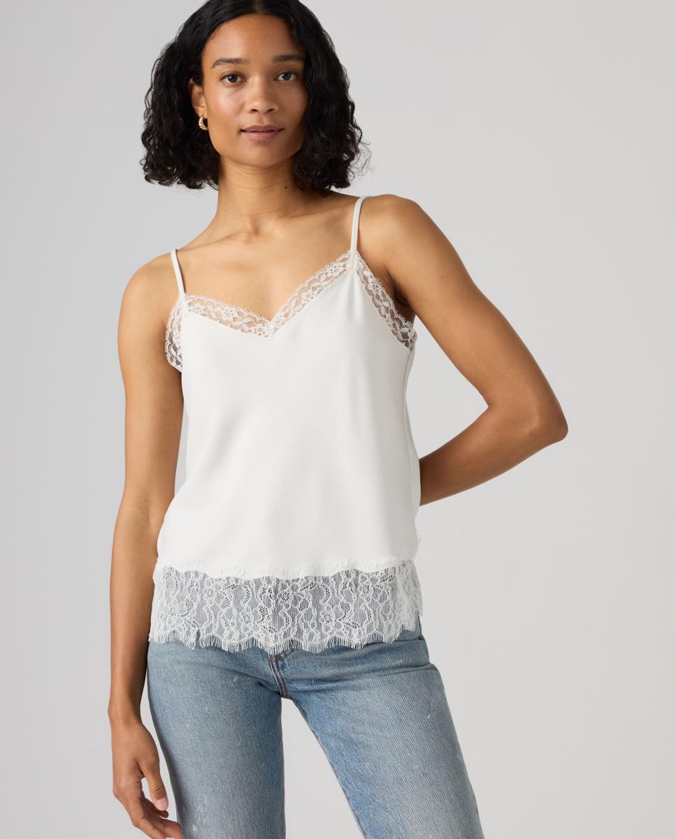 Top de mujer de tirantes con encajes - Levi's - Crema Crema-4