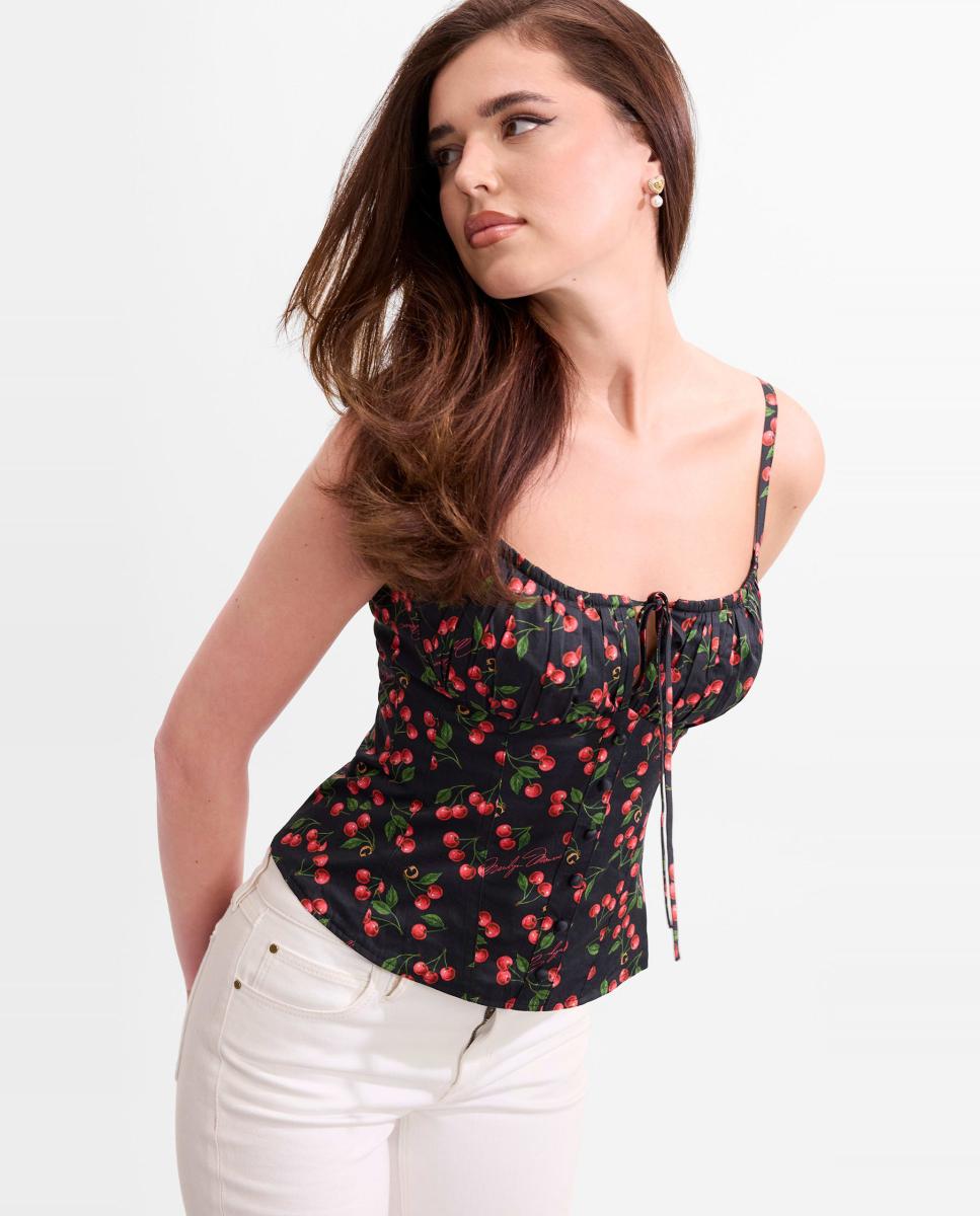 Top de alças de mulher Multicolor-2