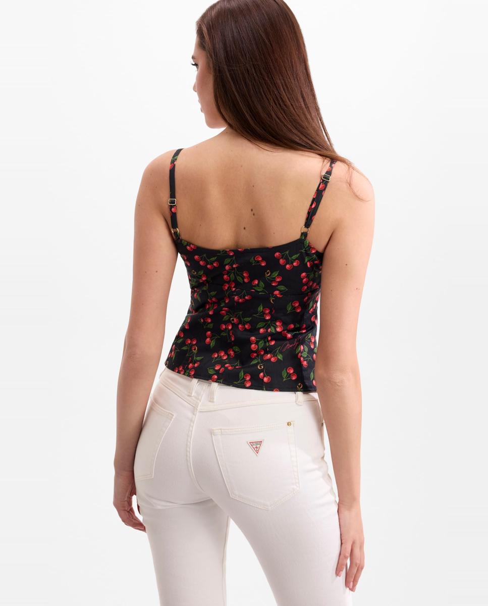 Top de alças de mulher Multicolor-3