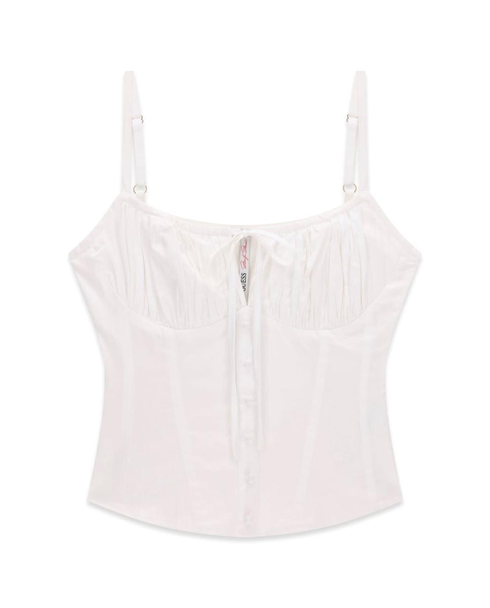 Top de alças de mulher Branco-4