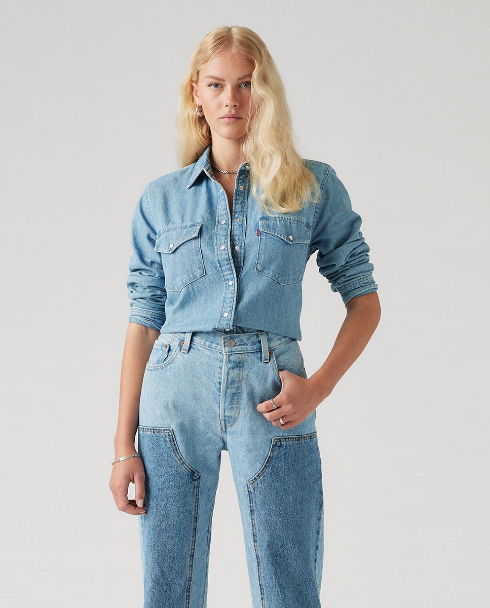 Camisa vaquera de mujer de manga larga - Levi's - Azul claro Azul claro-1