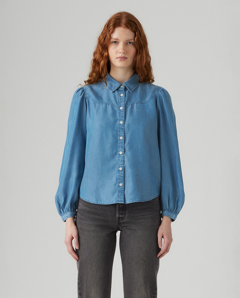 Imagem 0 de Camisa de ganga com manga comprida