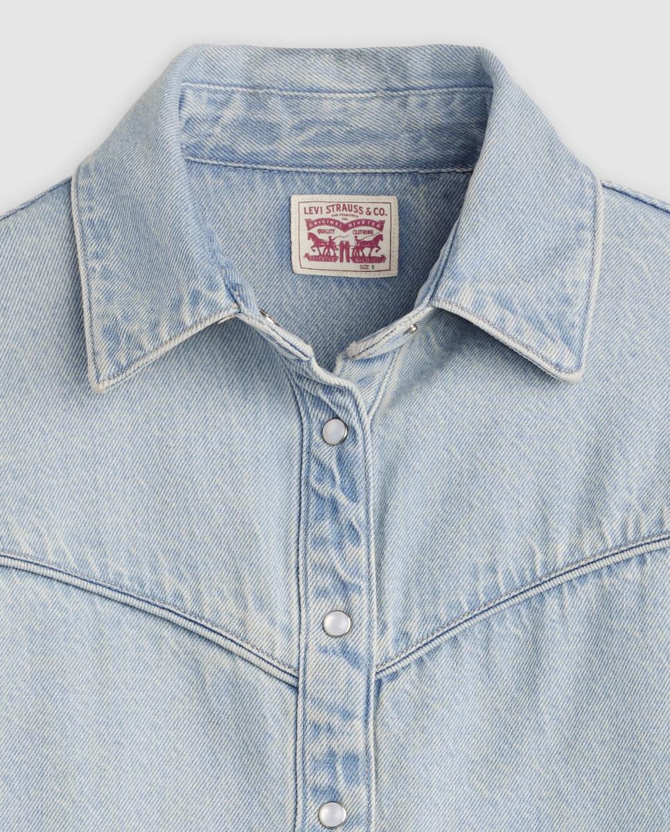 Camisa de Ganga Cropped Azul-claro-6