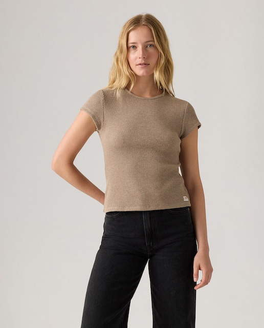 Imagem 0 de T-shirt de mulher com manga curta e decote redondo