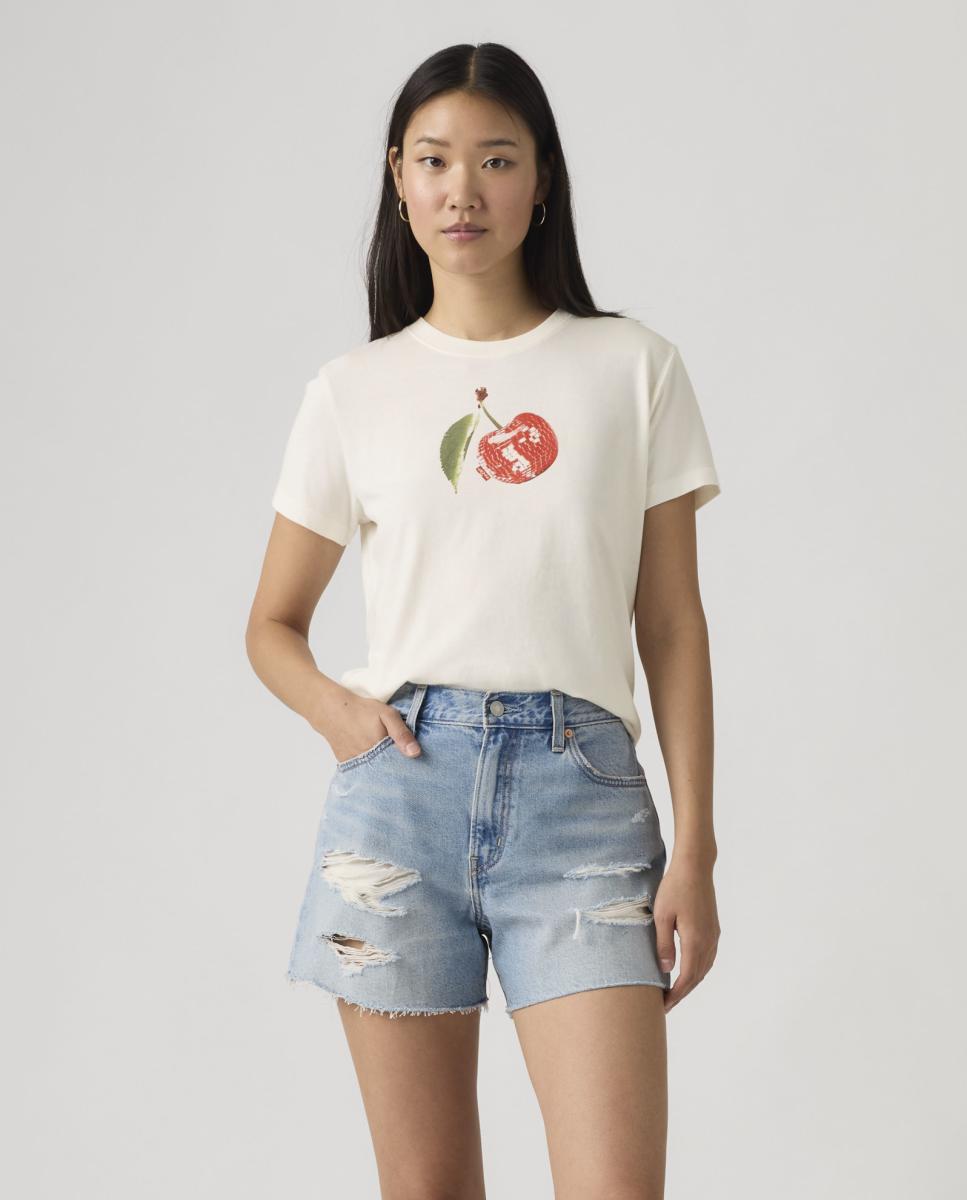 Imagem 0 de T-shirt de mulher com manga curta e decote redondo