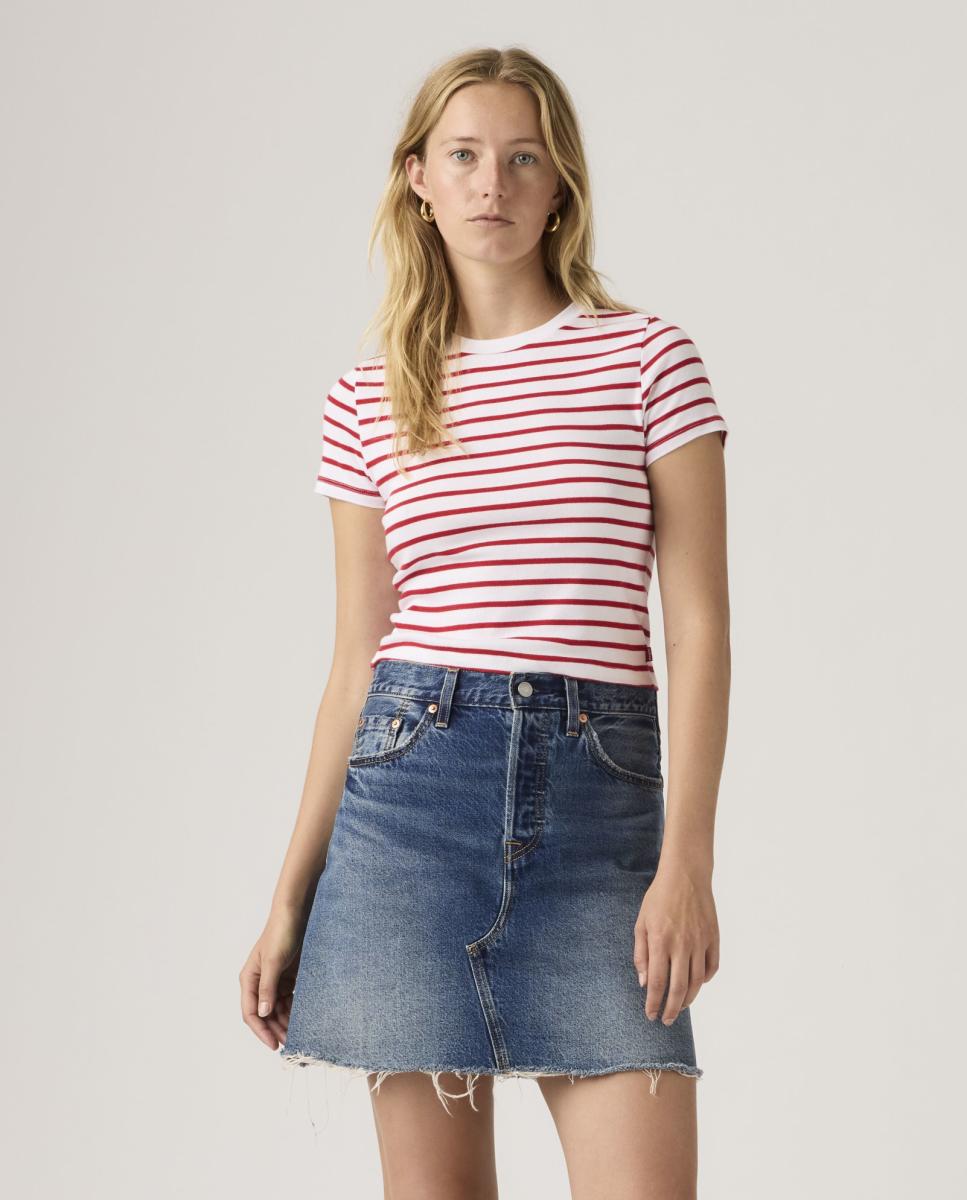 Levi's - Camiseta de mujer crop de manga corta.
