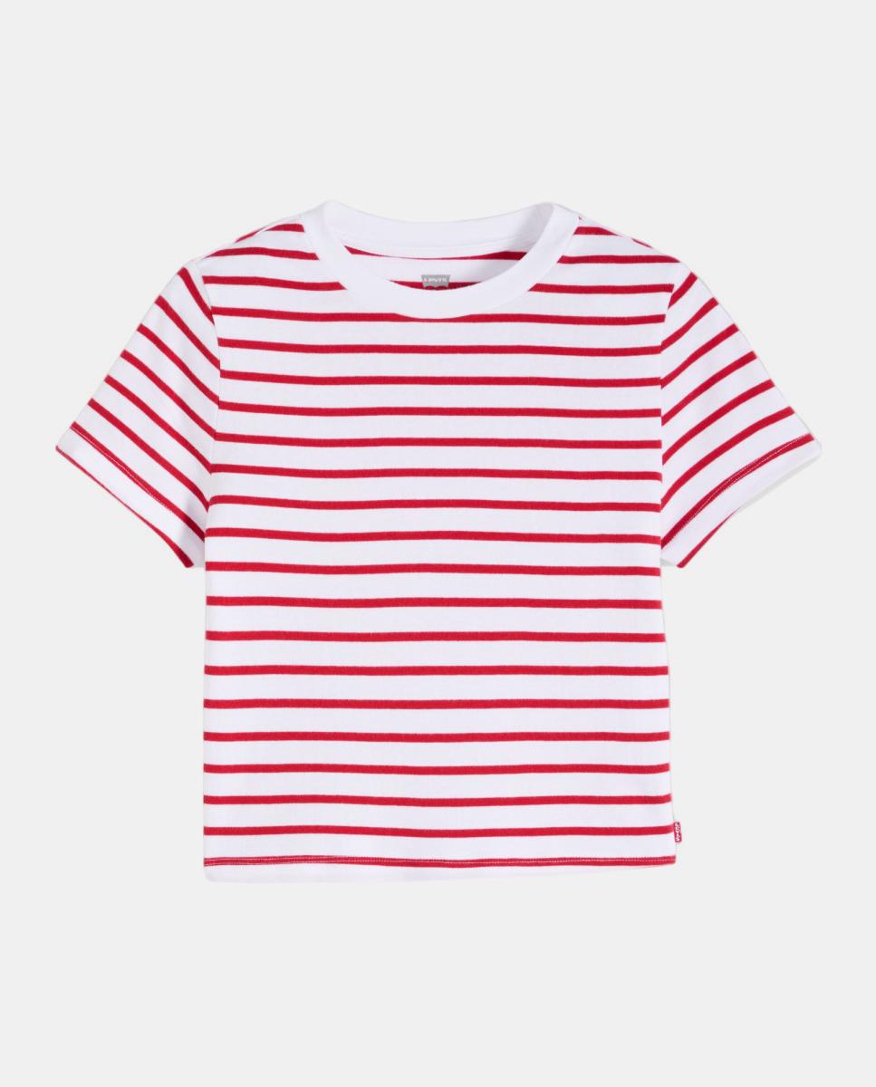 T-shirt de mulher crop de manga curta Multicolor-5