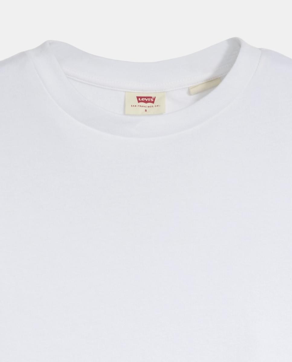 T-shirt de mulher crop de manga curta Branco-6