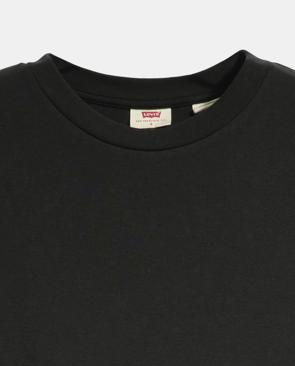 T-shirt de mulher crop de manga curta Preto-6
