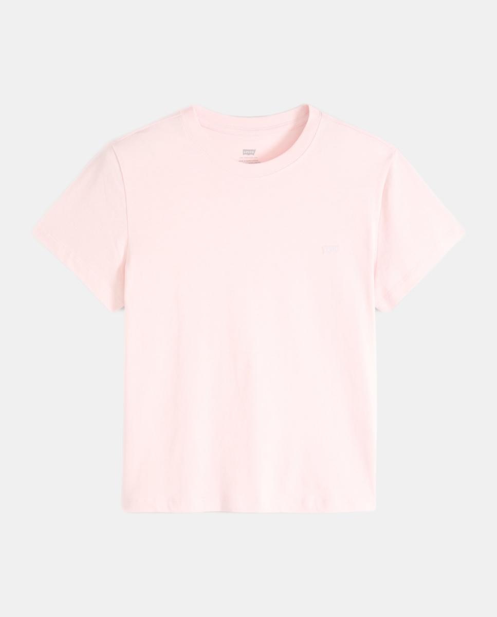 T-shirt de mulher de manga curta e decote redondo Rosa-claro-5