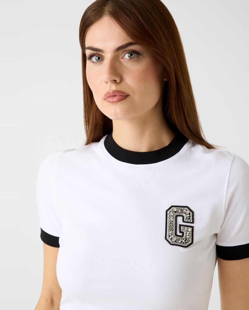 Camiseta de manga corta de mujer - Guess - Blanco Blanco-2