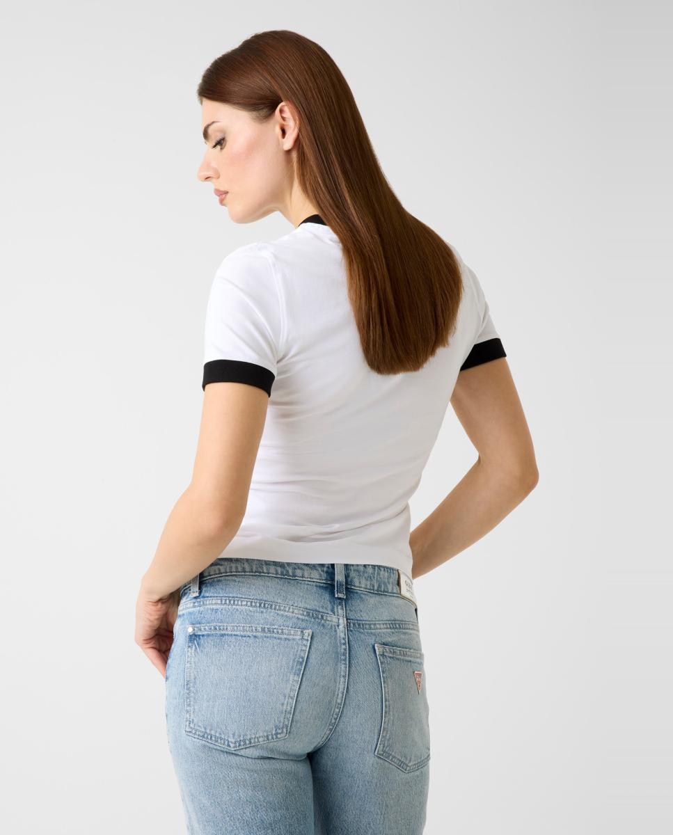 Camiseta de manga corta de mujer - Guess - Blanco Blanco-3