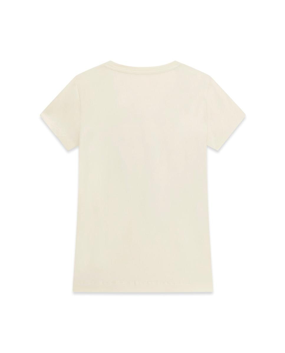 T-shirt de manga curta de mulher Creme-5