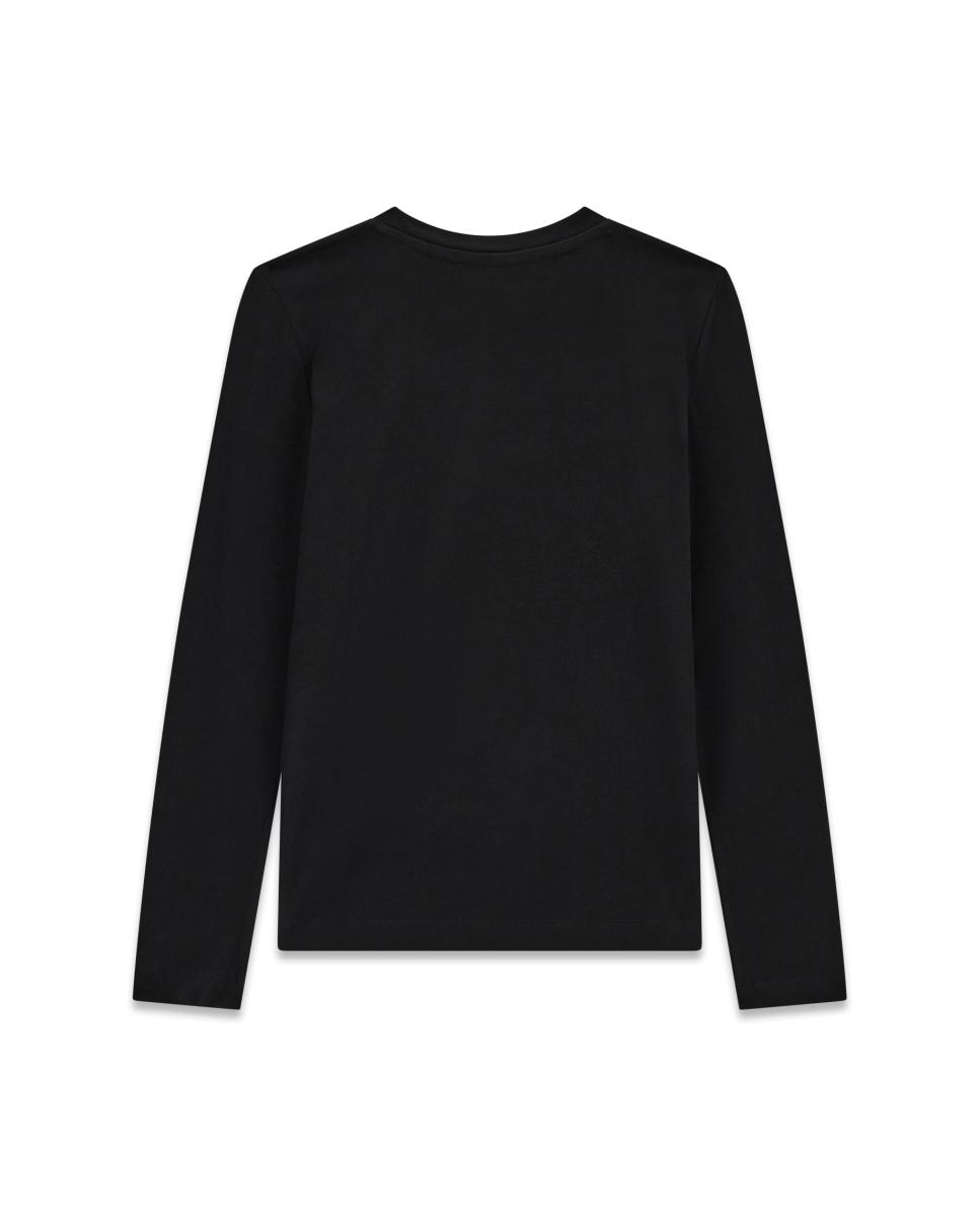 Camisola de manga comprida Preto-2