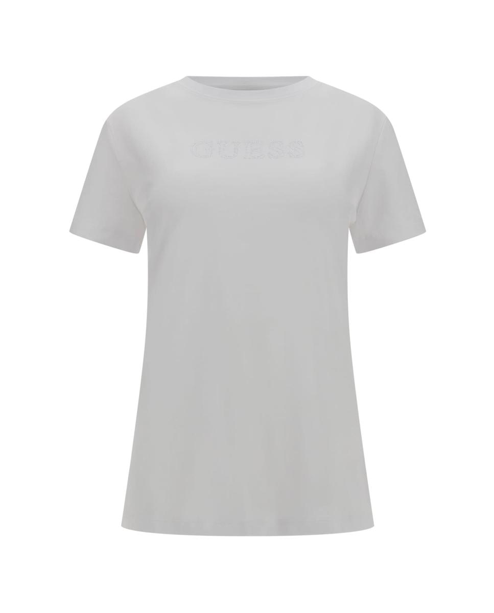 T-shirt de manga curta de mulher Branco-4